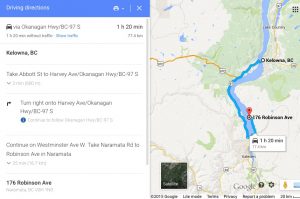 Kelowna, BC to 176 Robinson Ave Naramata, BC V0H 1N0 - Google Maps