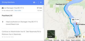 Peachland, BC to 176 Robinson Ave Naramata, BC V0H 1N0 - Google Maps