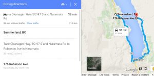 Summerland, BC to 176 Robinson Ave Naramata, BC V0H 1N0 - Google Maps